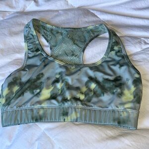 Zyia Active Hendrix Bomber Sports Bra With Lace Racer Back In Tie Dye Size S